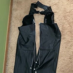 Leather riding chaps